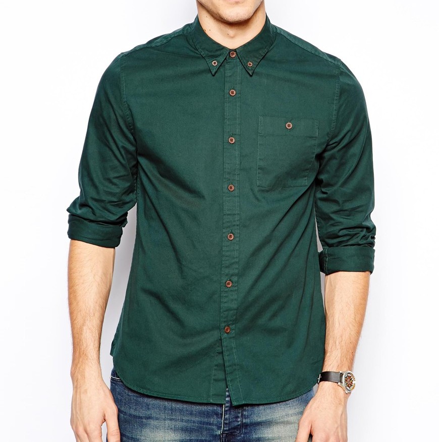 dark green casual shirt